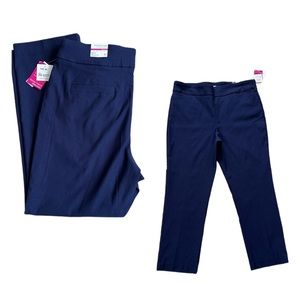 Kim Rogers Tummy Control Navy Pull On Pants NWT Size 16 Short